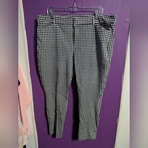 9. Old Navy Pixie Black White Gingham Trousers Pockets 18 2X